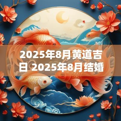 2025年8月黄道吉日 2025年8月结婚最佳日期