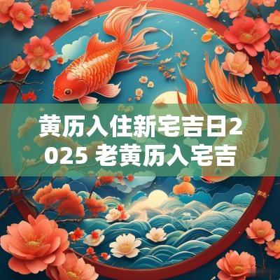 黄历入住新宅吉日2025 老黄历入宅吉日2025年