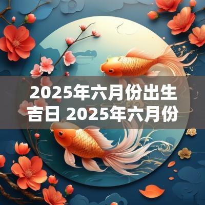 2025年六月份出生吉日 2025年六月份出生吉日查询
