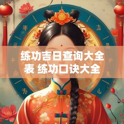 练功吉日查询大全表 练功口诀大全