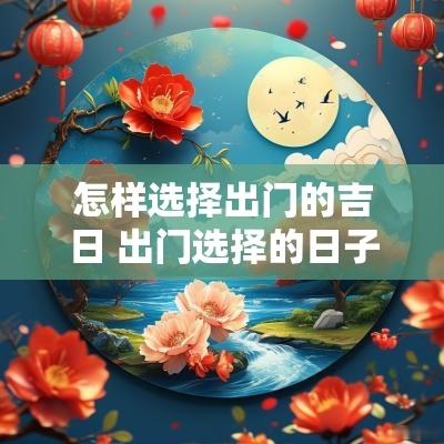 怎样选择出门的吉日 出门选择的日子啥时间好