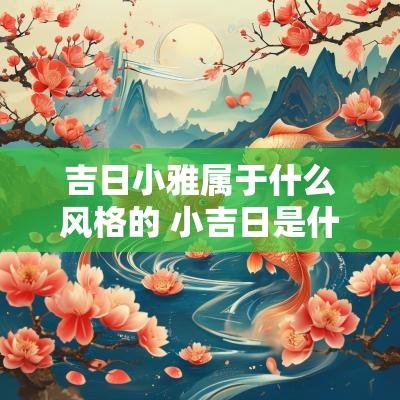 吉日小雅属于什么风格的 小吉日是什么意思