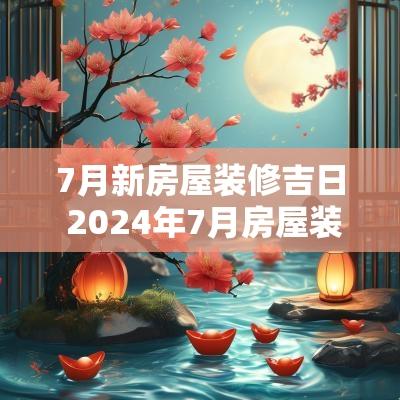 7月新房屋装修吉日 2025年7月房屋装修开工吉日查询