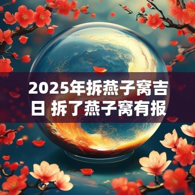 2025年拆燕子窝吉日 拆了燕子窝有报应吗