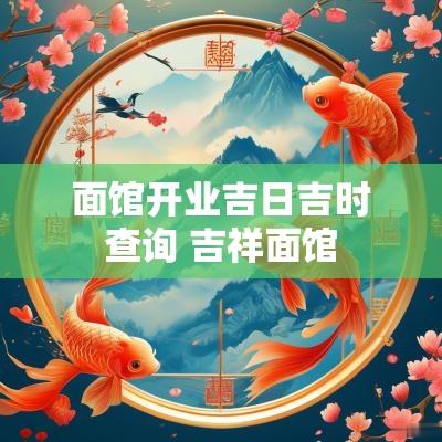 面馆开业吉日吉时查询 吉祥面馆
