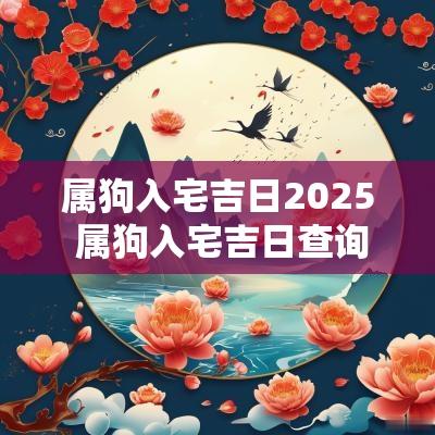 属狗入宅吉日2025 属狗入宅吉日查询表