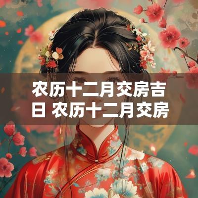 农历十二月交房吉日 农历十二月交房吉日有哪些