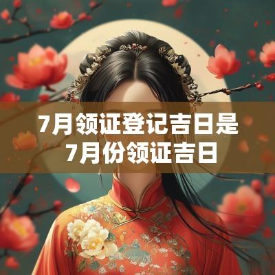 7月领证登记吉日是 7月份领证吉日