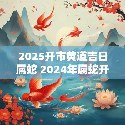 2025开市黄道吉日属蛇 2025年属蛇开业大吉好日子