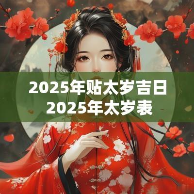 2025年贴太岁吉日 2025年太岁表