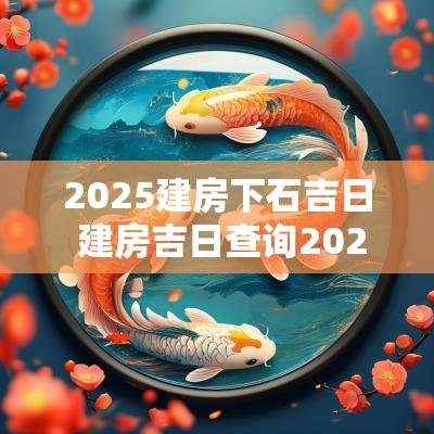2025建房下石吉日 建房吉日查询2025年黄道吉日