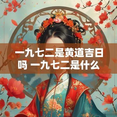 一九七二是黄道吉日吗 一九七二是什么生肖
