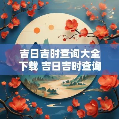 吉日吉时查询大全下载 吉日吉时查询2025年