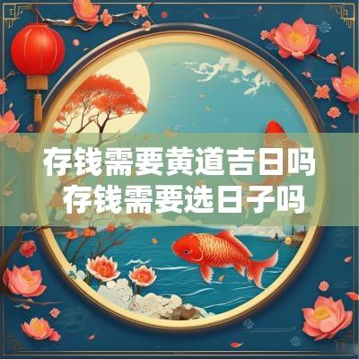 存钱需要黄道吉日吗 存钱需要选日子吗