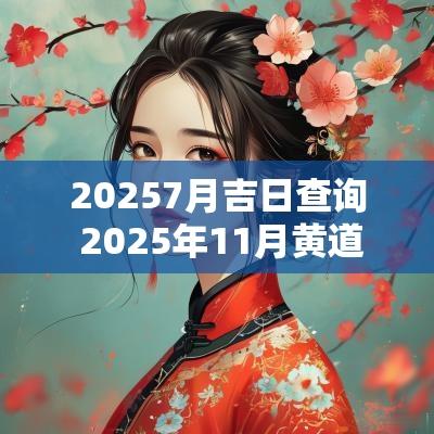 20257月吉日查询 2025年11月黄道吉日查询