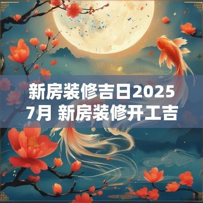新房装修吉日20257月 新房装修开工吉日时辰2025