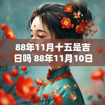 88年11月十五是吉日吗 88年11月10日阴历