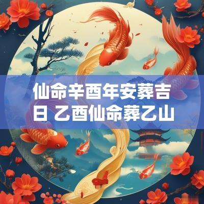仙命辛酉年安葬吉日 乙酉仙命葬乙山辛向好吗