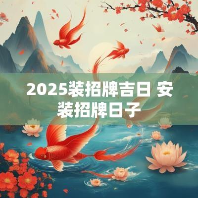 2025装招牌吉日 安装招牌日子