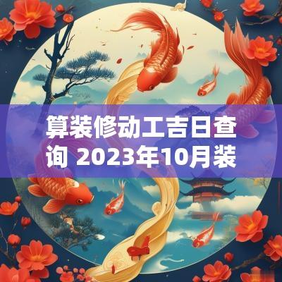 算装修动工吉日查询 2025年10月装修动工黄历吉日查询