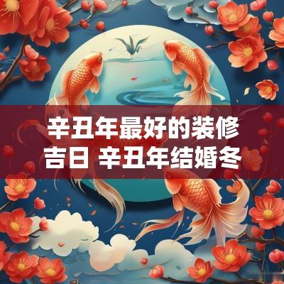 辛丑年最好的装修吉日 辛丑年结婚冬月黄道吉日