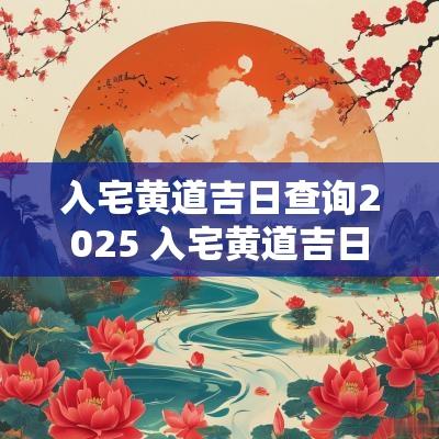 入宅黄道吉日查询2025 入宅黄道吉日2025年