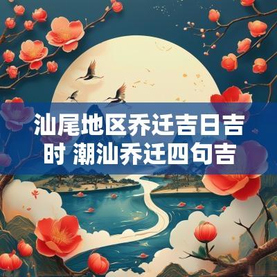汕尾地区乔迁吉日吉时 潮汕乔迁四句吉言
