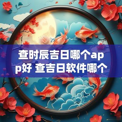查时辰吉日哪个app好 查吉日软件哪个最准