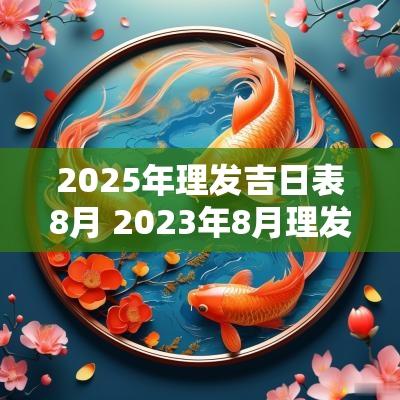 2025年理发吉日表8月 2025年8月理发吉凶日一览表