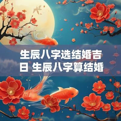 生辰八字选结婚吉日 生辰八字算结婚吉日怎么算