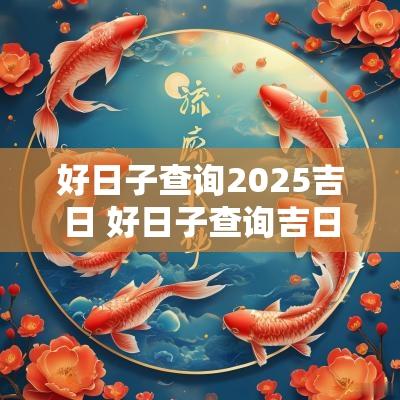 好日子查询2025吉日 好日子查询吉日