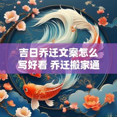 吉日乔迁文案怎么写好看 乔迁搬家通知文案怎么写