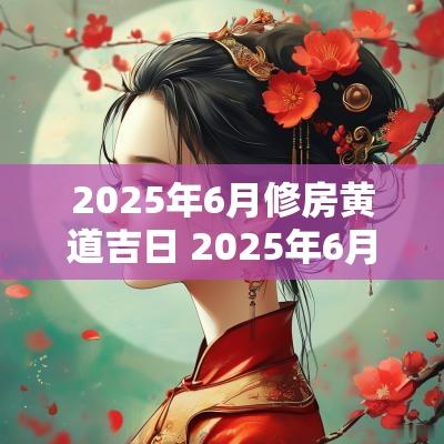 2025年6月修房黄道吉日 2025年6月黄道吉日吉时查询