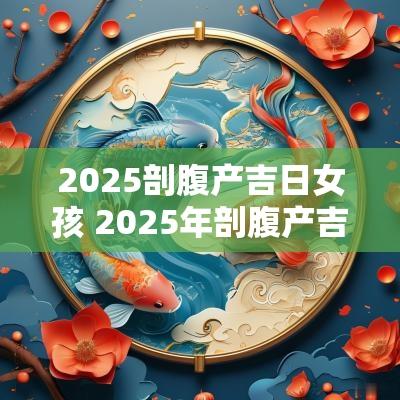 2025剖腹产吉日女孩 2025年剖腹产吉日