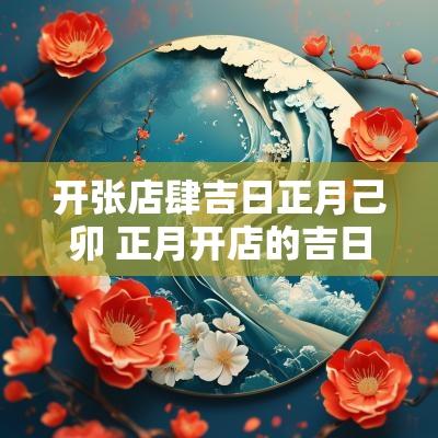 开张店肆吉日正月己卯 正月开店的吉日吉时查询