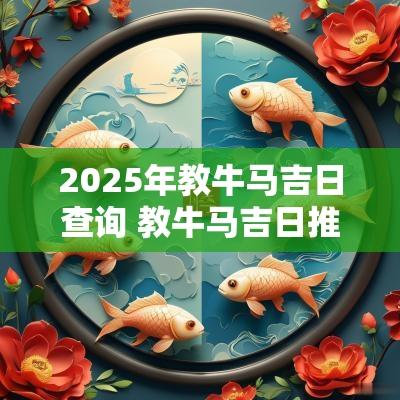 2025年教牛马吉日查询 教牛马吉日推算