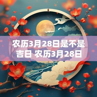 农历3月28日是不是吉日 农历3月28日属什么
