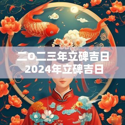 二O二三年立碑吉日 2025年立碑吉日