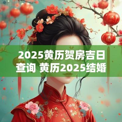 2025黄历贺房吉日查询 黄历2025结婚吉日查询