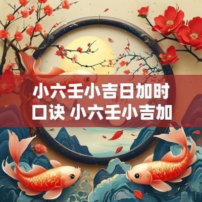 小六壬小吉日加时口诀 小六壬小吉加小吉感情