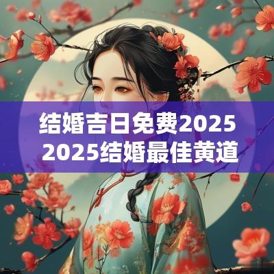 结婚吉日免费2025 2025结婚最佳黄道吉日