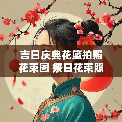 吉日庆典花篮拍照花束图 祭日花束照片