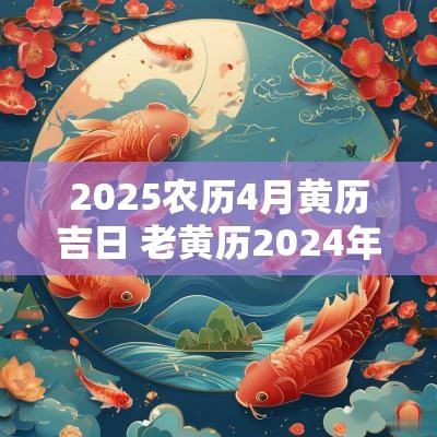 2025农历4月黄历吉日 老黄历2025年农历4月黄道吉日