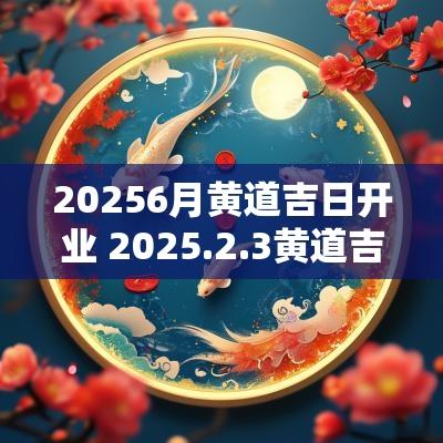 20256月黄道吉日开业 2025.2.3黄道吉日