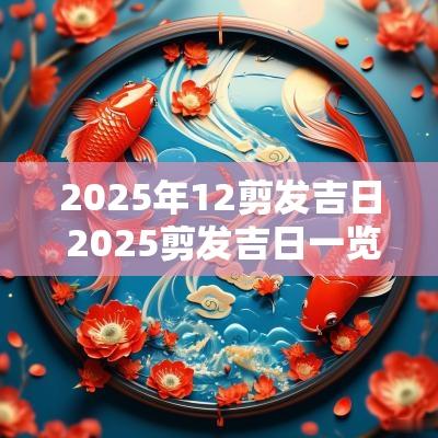 2025年12剪发吉日 2025剪发吉日一览表