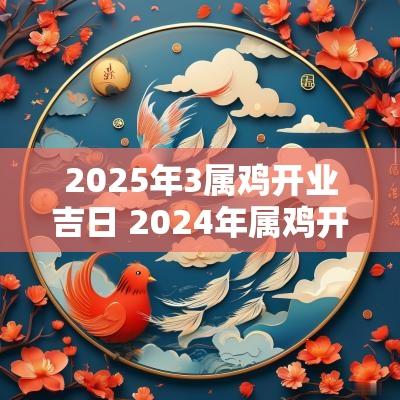 2025年3属鸡开业吉日 2025年属鸡开业黄道吉日