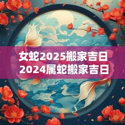 女蛇2025搬家吉日 2025属蛇搬家吉日