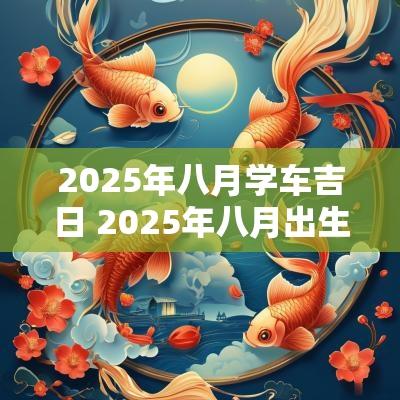 2025年八月学车吉日 2025年八月出生好吗