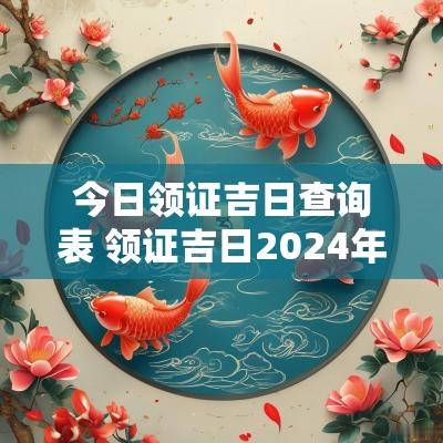 今日领证吉日查询表 领证吉日2025年免费查询
