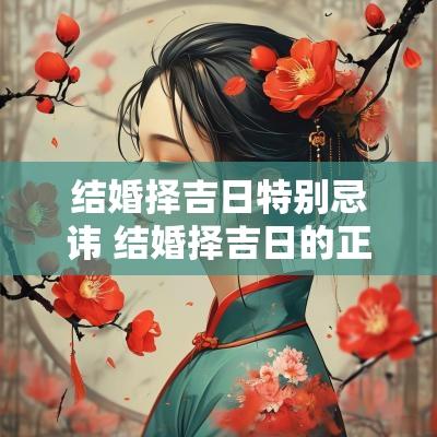 结婚择吉日特别忌讳 结婚择吉日的正确方法和步骤视频